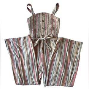 Striped Sleeveless Jumpsuit